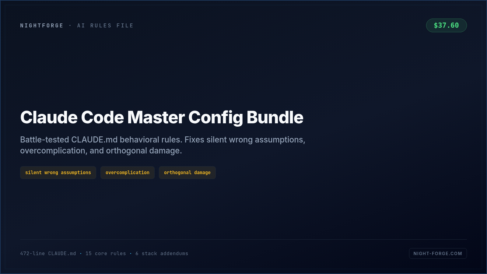 Claude Code Master Config Bundle: hero overview